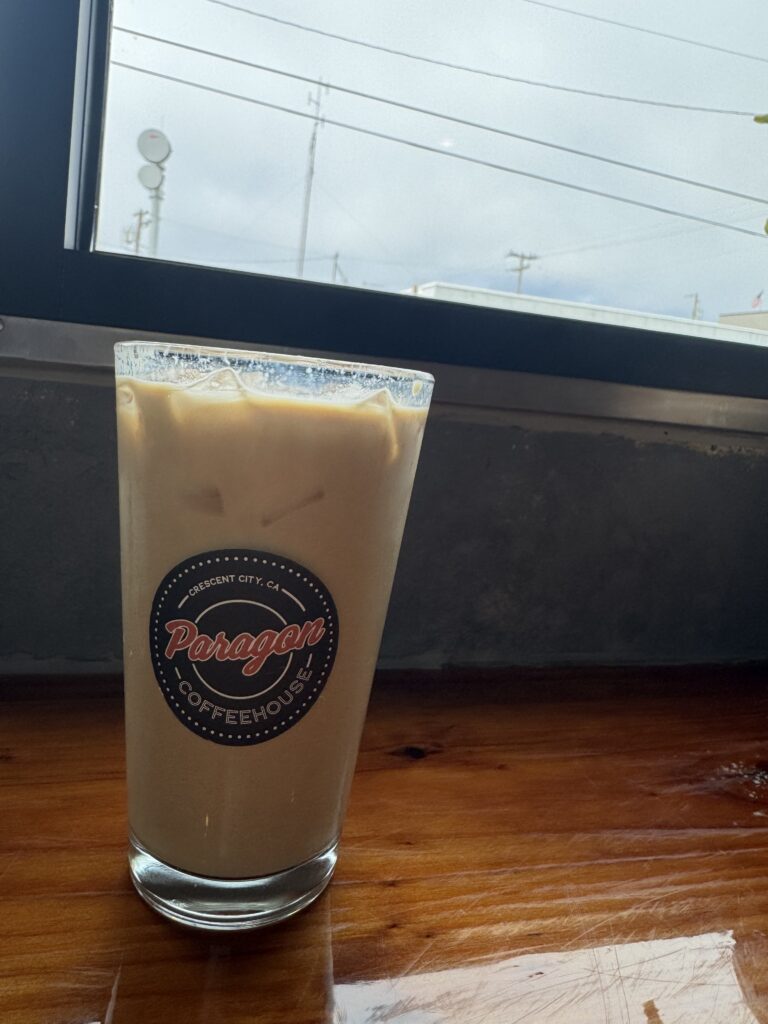 Paragon Coffee House in Crescent City, California, popular spot near Redwoods National and State Parks